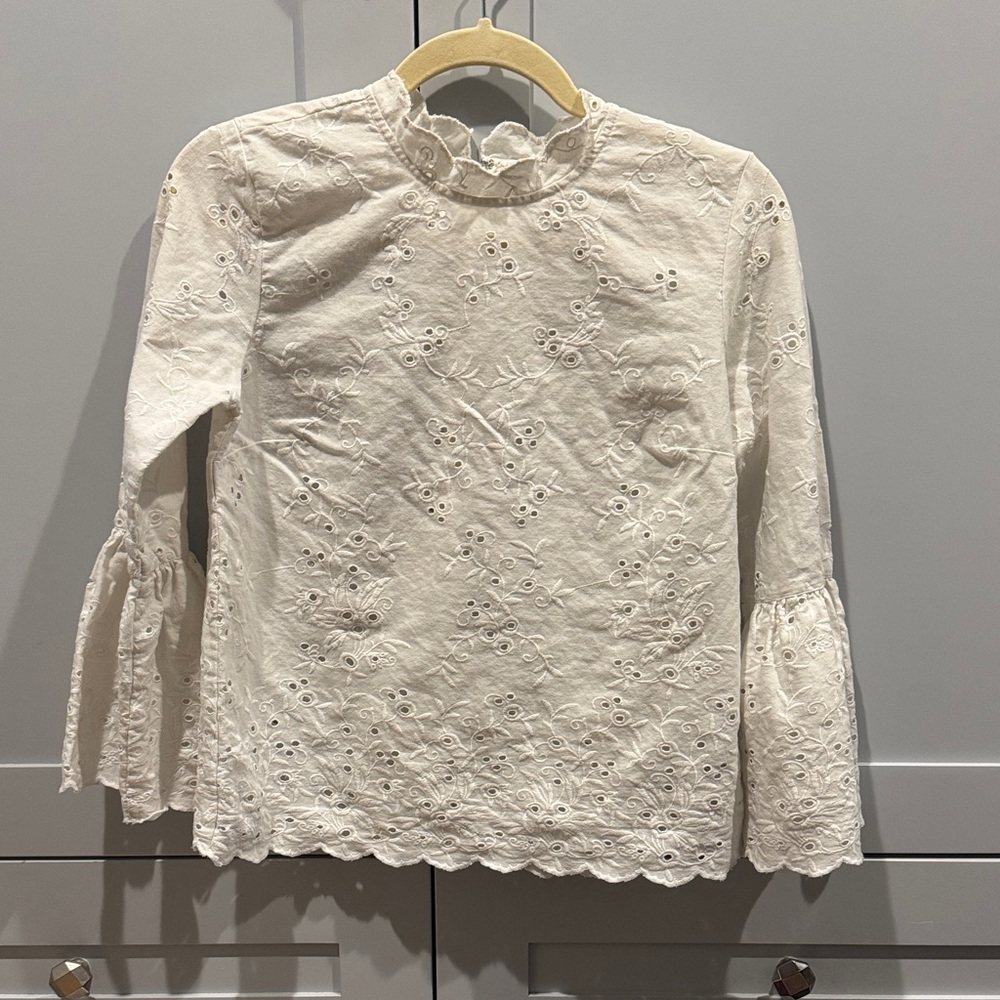 Ulla Johnson Cream Eyelet Top